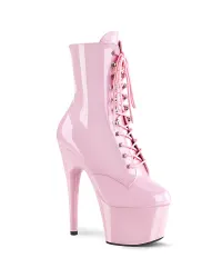 Adore Baby Pink Platform High Heel Granny Boots