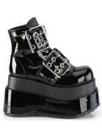 Bear Black Platform Ankle Boots