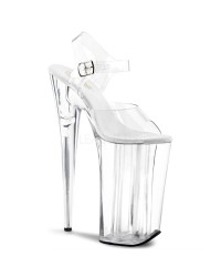 Beyond Extreme Clear 10 Inch High Sandal