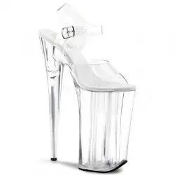 Beyond Extreme Clear 10 Inch High Sandal