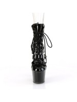 Adore Black Cage Strap Boot - Platform Gladiator Boots