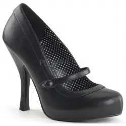 Cutie Pie Black Mary Jane Pin Up Pumps