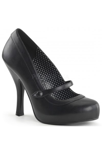 Cutie Pie Black Mary Jane Pin Up Pumps