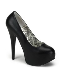 Teeze Black High Heel Platform Pump