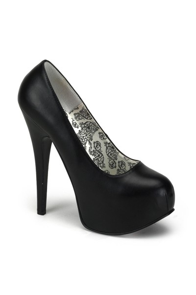 Teeze Black High Heel Platform Pump