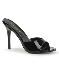 Classique Black Patent 4 Inch Mule