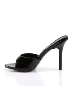 Classique Black Patent 4 Inch Mule