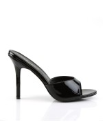 Classique Black Patent 4 Inch Mule