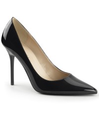 Classique Black Patent 4 Inch High Heel Pump