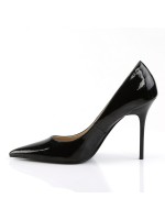 Classique Black Patent 4 Inch High Heel Pump