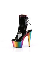 Rainbow Platform High Heel Ankle Boots