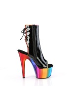 Rainbow Platform High Heel Ankle Boots