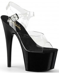 Black Platform Clear Strap Platform Sandal