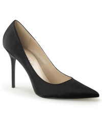 Classique Black Satin 4 Inch High Heel Pump