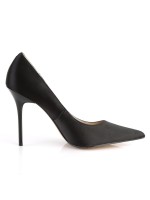 Classique Black Satin 4 Inch High Heel Pump