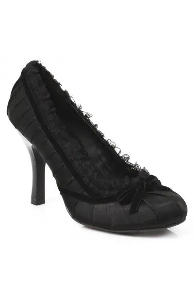 Satin Doll Black High Heel Pump