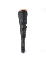 Classique Black Scrunch Thigh High Boot