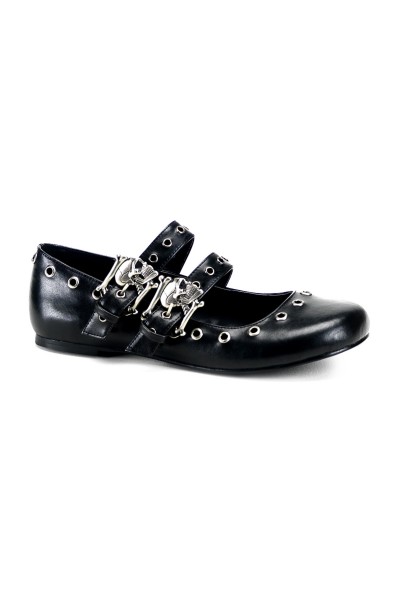 Skull Buckle Mary Jane Flat Gothic Shoes