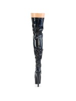 Adore Black Hologram Thigh High Boot - Platform Thigh High Boots