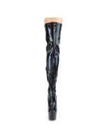 Adore Black Hologram Thigh High Boot - Platform Thigh High Boots