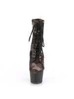 Adore Camo Mesh Platform Granny Ankle Boots