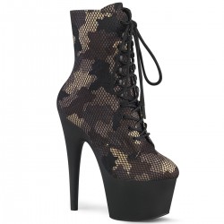 Adore Camo Mesh Platform Ankle Boots