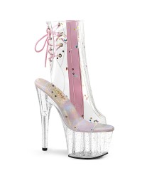 Clear and Pink Adore Platform Ankle Boot