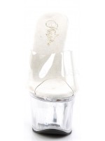 Beau Clear Wedge Peep Toe Mule