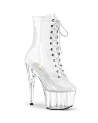 Adore Clear Patent Platform Granny Ankle Boots