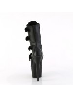 Adore Cone Studded Black Lace Up-Ankle Boots
