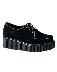 Black Suede Womens Creeper