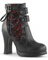 Corset Laced Crypto Gothic Ankle Boots