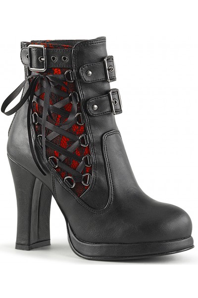 Corset Laced Crypto Gothic Ankle Boots