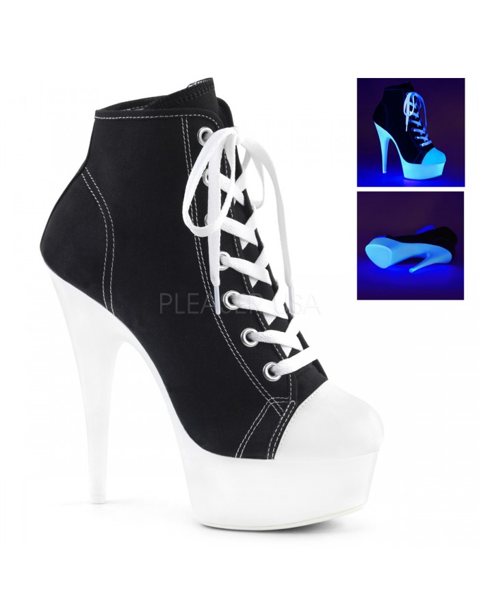 Black High Heel Platform Sneaker 