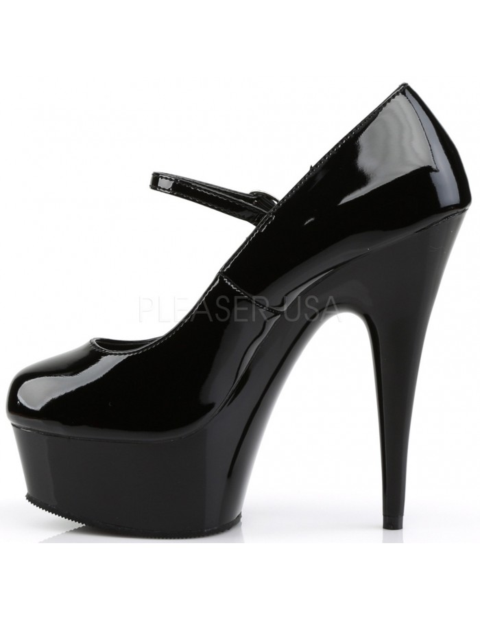 Delight Black High Heel Platform Mary Jane Shoes - Sexy High Heels