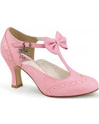 Flapper Pink T-Strap Pump