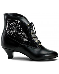 Victorian Dame Black Ankle Boots