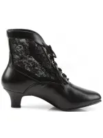 Victorian Dame Black Ankle Boots