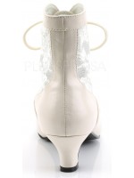 Victorian Dame Ivory Ankle Boots