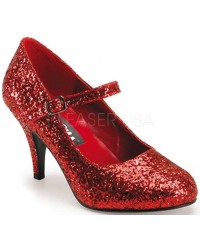 Glinda Red Glittered Mary Jane Pump