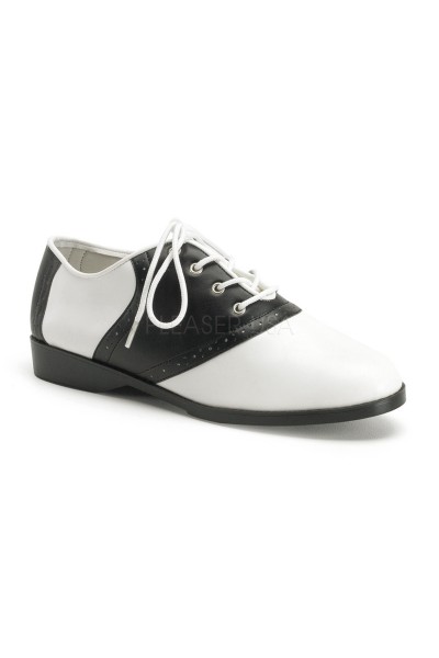 Saddle Shoes Black and White Womens Flat Oxford