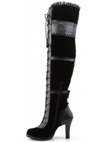 Glam Victorian Lace Gothic Over the Knee Boots