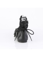 Gothic Flat Shoes for Women with Spiderweb Buckles