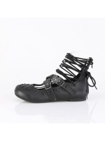 Gothic Flat Shoes for Women with Spiderweb Buckles