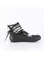 Gothic Flat Shoes for Women with Spiderweb Buckles