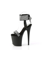 Blingy Black Flamingo 8 Inch Platform Sandal