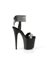 Blingy Black Flamingo 8 Inch Platform Sandal