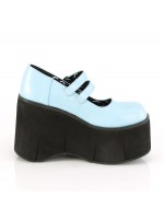 Kera Blue Platform Mary Jane Double Strap Pump