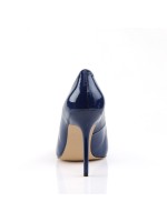 Classique Navy Patent 4 Inch High Heel Pump