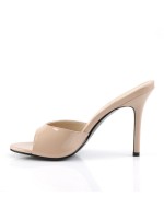 Classique Nude Faux Leather 4 Inch Mule